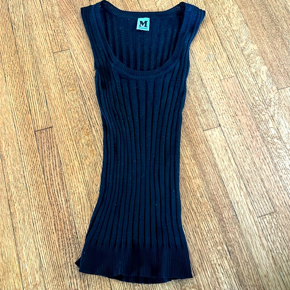 Missoni black silk tank